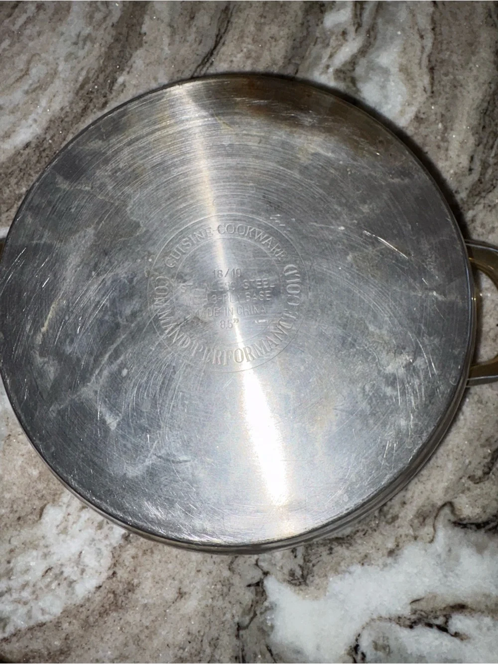 Cuisine Cookware Command Performance Gold Edition stainless steel pan